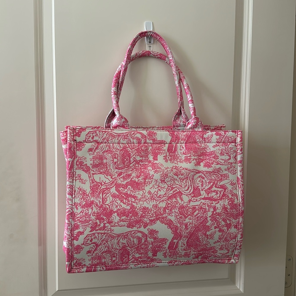 Brand New Urban Expressions pink and white tote bag